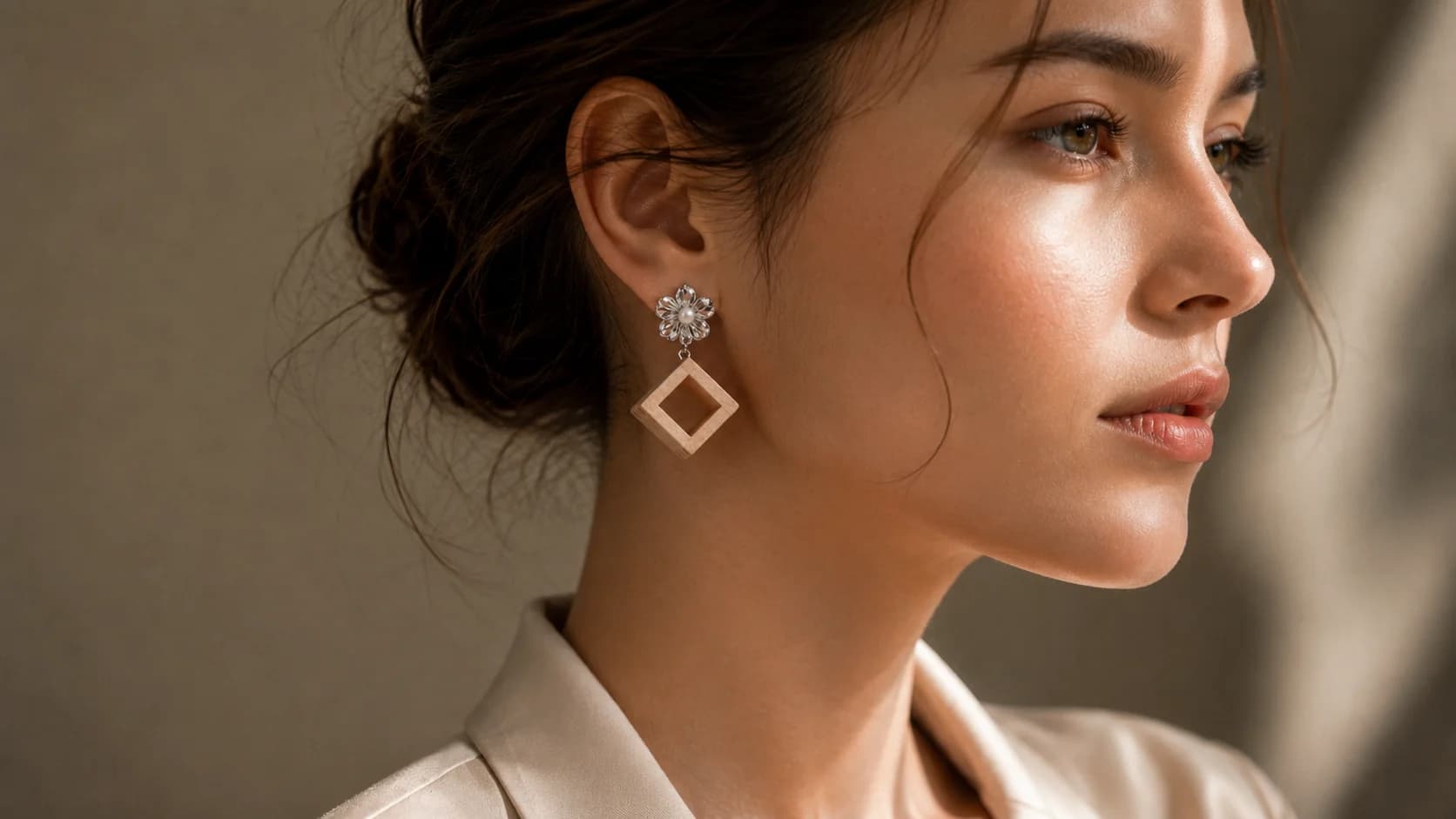 KUMIKI — Silver Flower Pierce