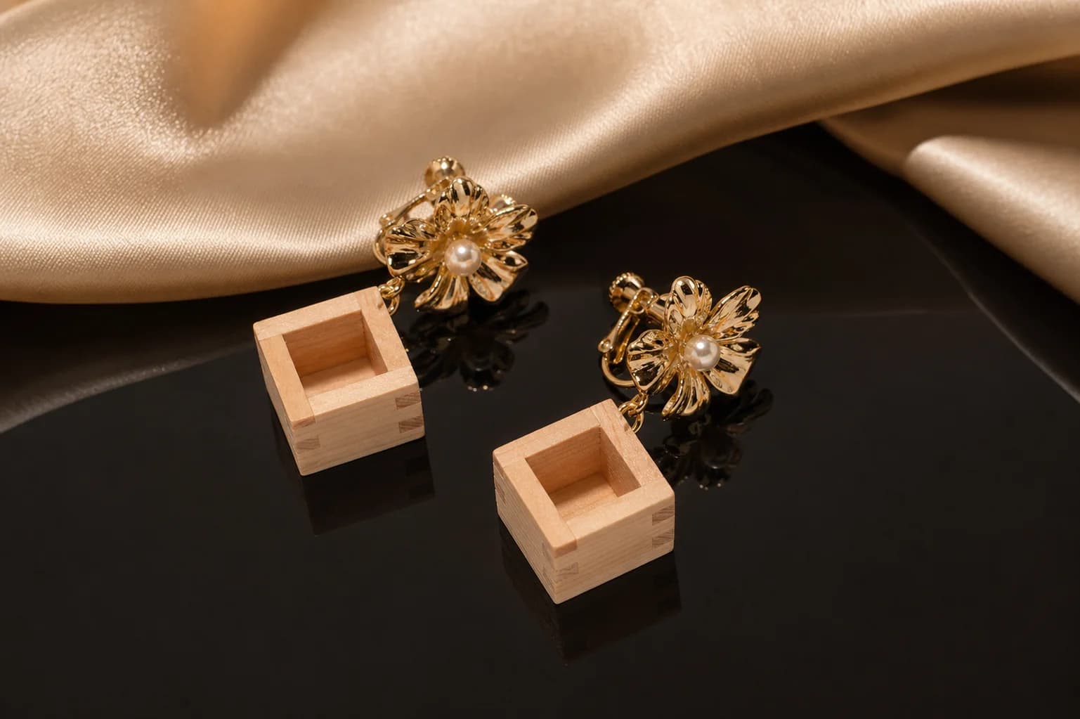 KUMIKI — Yellow Flower Earrings