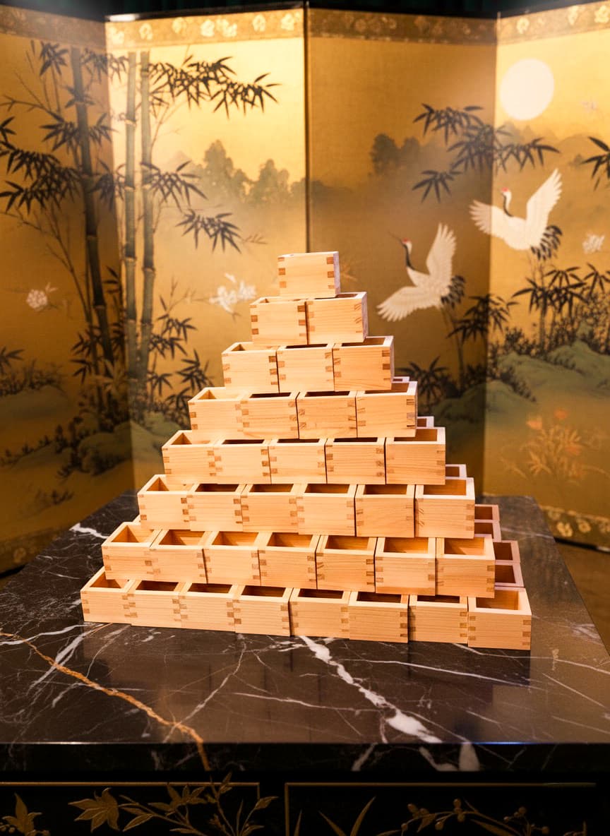 枡タワー100個(一合枡)